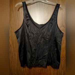 Vintage 1980's 2 piece sleep wear Vaserette Black Size XL